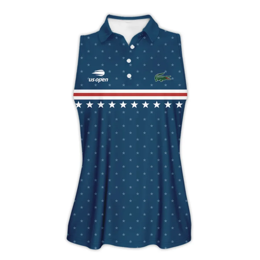 Women Tennis Sport Lacoste US Open Tennis Sleeveless Polo Shirt All Over Prints QTUSTM26724A1LCSPL