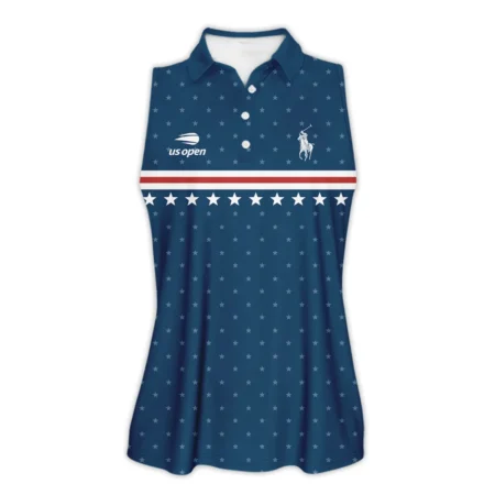 Women Tennis Sport Ralph Lauren US Open Tennis Sleeveless Polo Shirt All Over Prints QTUSTM26724A1RLSPL