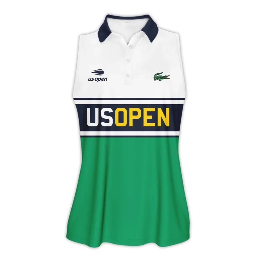 Women Tennis Sport Lacoste US Open Tennis Sleeveless Polo Shirt All Over Prints QTUSTM26724A2LCSPL