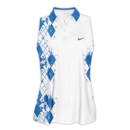 Blue Color Sport Tennis Nike US Open Tennis Sleeveless Polo Shirt All Over Prints QTUSTM26724A3NKSPL