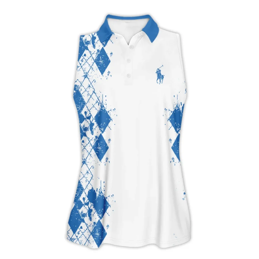 Blue Color Sport Tennis Ralph Lauren US Open Tennis Sleeveless Polo Shirt All Over Prints QTUSTM26724A3RLSPL