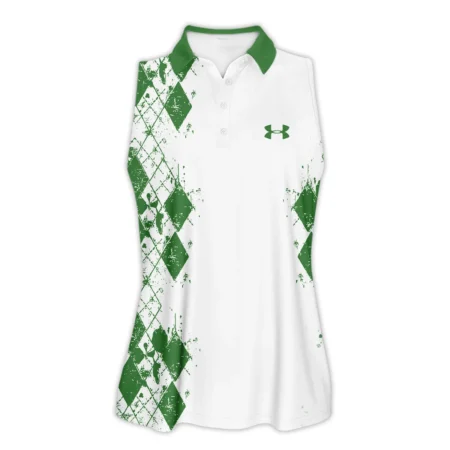 Green Color Sport Tennis Under Armour US Open Tennis Sleeveless Polo Shirt All Over Prints QTUSTM26724A3UASPL