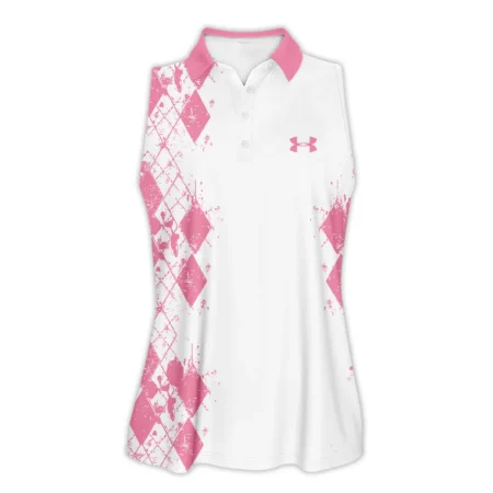 Light Pink Color Sport Tennis Under Armour US Open Tennis Sleeveless Polo Shirt All Over Prints QTUSTM26724A3UASPL