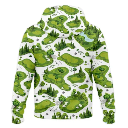 Special Golf Course Pattern Zipper Hoodie Shirt Callaway BLG110724A5CLWZHD