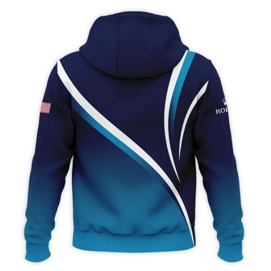 125th US Open Oakmont Hoodie Shirt Rolex Dark Blue Gradient White Background HOUSG130724A02ROXHD