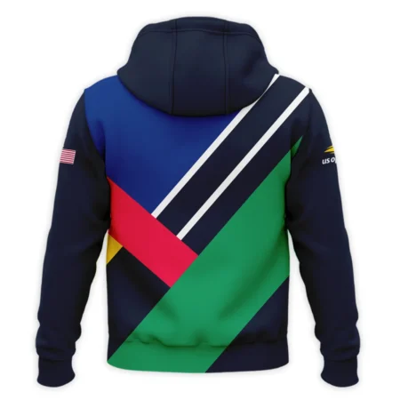 Lacoste US Open Tennis Dark Blue Green Red Background Hoodie Shirt Style Classic