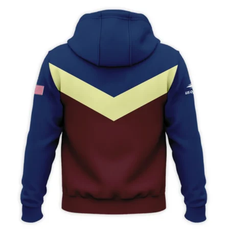 Under Armour US Open Tennis Blue Red Yellow Background Zipper Hoodie Shirt Style Classic