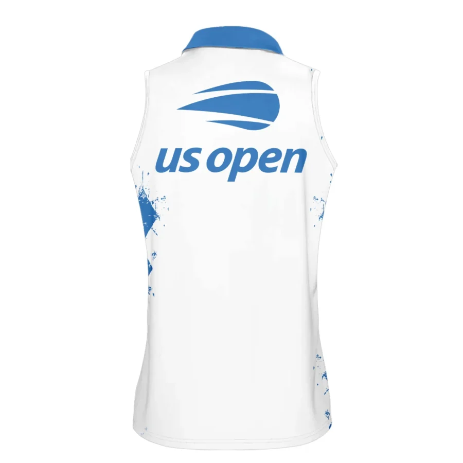 Blue Color Sport Tennis Nike US Open Tennis Sleeveless Polo Shirt All Over Prints QTUSTM26724A3NKSPL