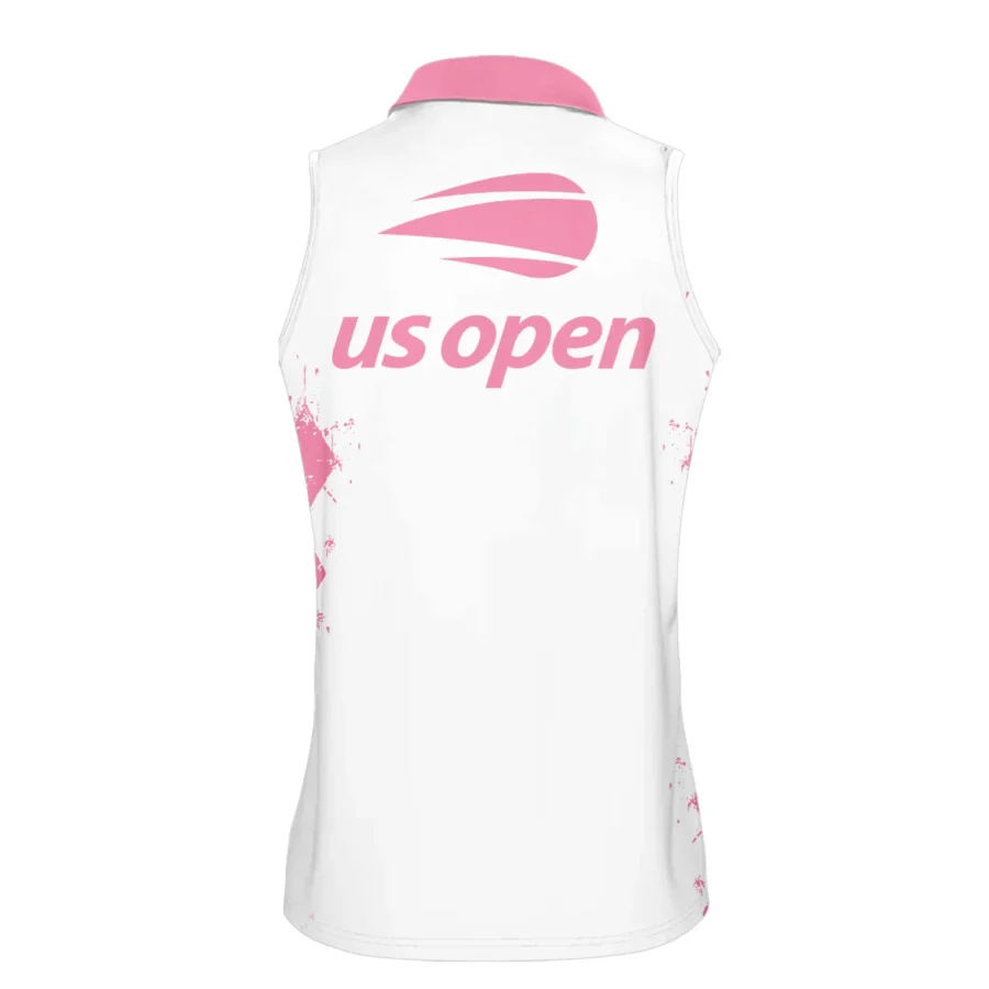 Light Pink Color Sport Tennis Nike US Open Tennis Sleeveless Polo Shirt All Over Prints QTUSTM26724A3NKSPL