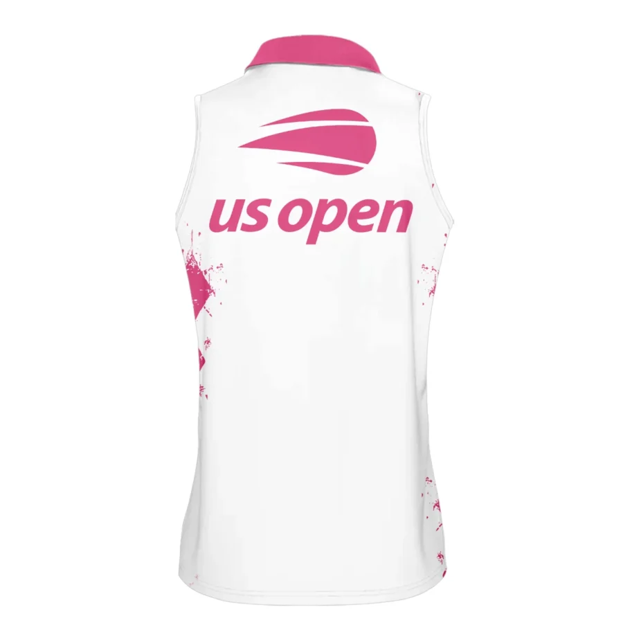 Pink Color Sport Tennis Ralph Lauren US Open Tennis Sleeveless Polo Shirt All Over Prints QTUSTM26724A3RLSPL