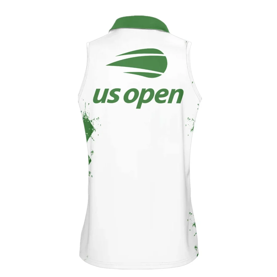 Green Color Sport Tennis Under Armour US Open Tennis Sleeveless Polo Shirt All Over Prints QTUSTM26724A3UASPL