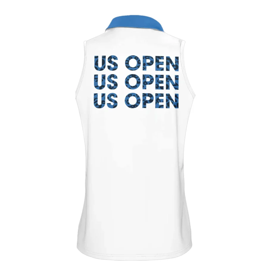 Blue Color Sport Tennis Ralph Lauren US Open Tennis Sleeveless Polo Shirt All Over Prints QTUSTM26724A4RLSPL