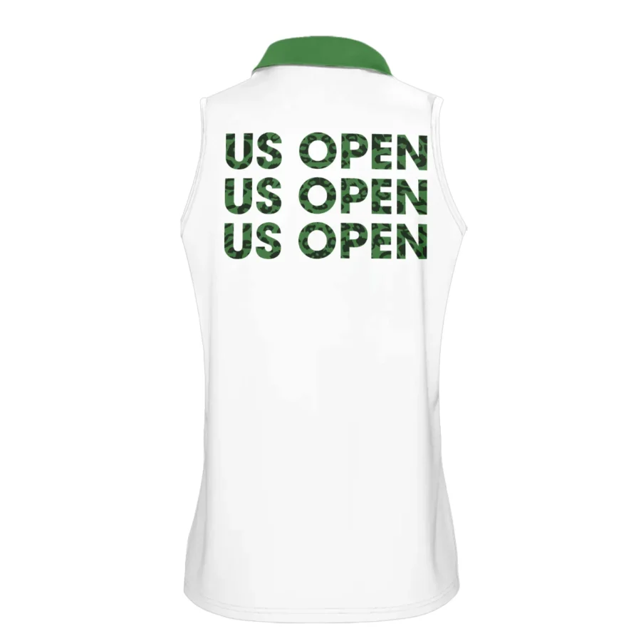 Green Color Sport Tennis Ralph Lauren US Open Tennis Sleeveless Polo Shirt All Over Prints QTUSTM26724A4RLSPL