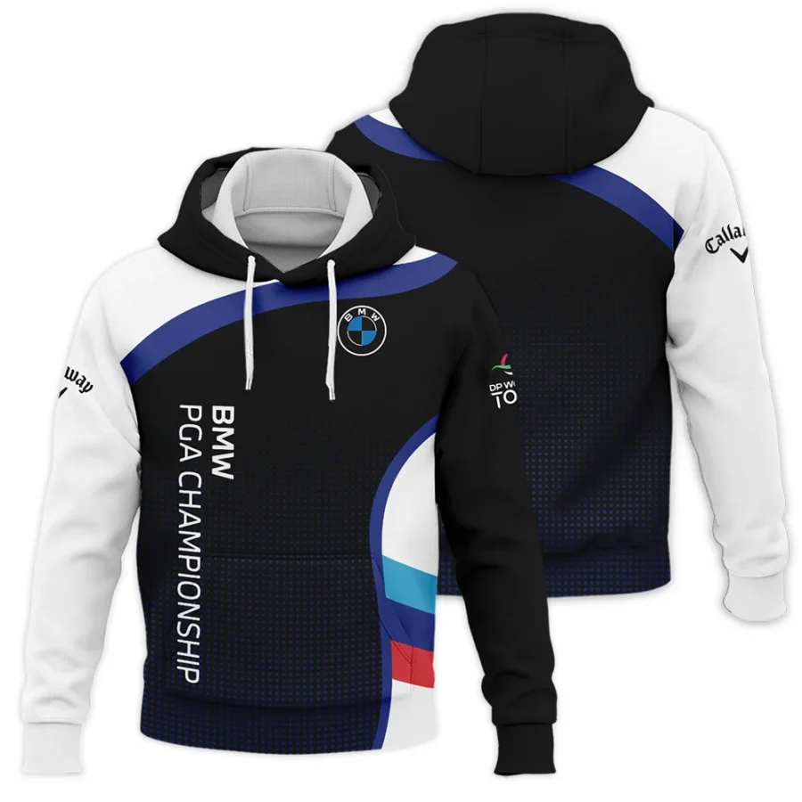 Hoodie Shirt Callaway BMW PGA Championship Black Background Halftone Blue Red HOBMW110724A01CLWHD