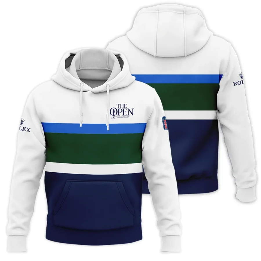 White Blue Green Background Rolex 152nd Open Championship Hoodie Shirt All Over Prints HOTOP270624A01ROXHD