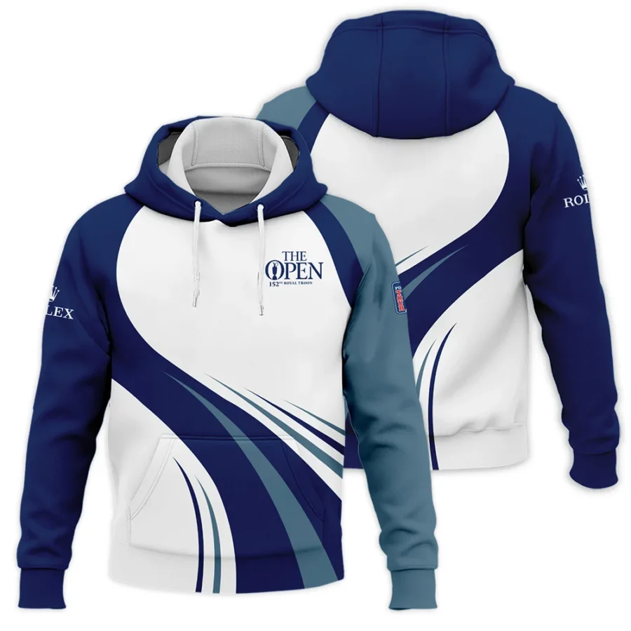 Rolex 152nd Open Championship White Mostly Desaturated Dark Blue Performance Hoodie Shirt All Over Prints HOTOP270624A02ROXHD