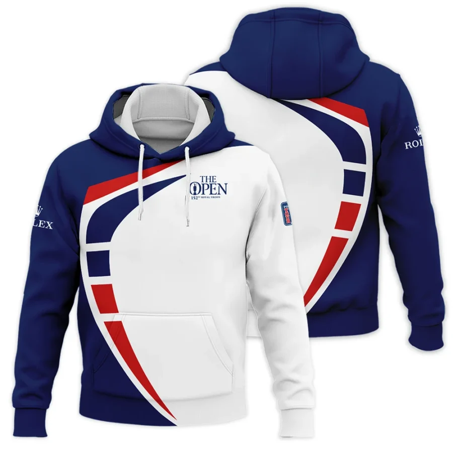 152nd Open Championship Rolex White Blue Red Pattern Background Hoodie Shirt All Over Prints HOTOP270624A03ROXHD