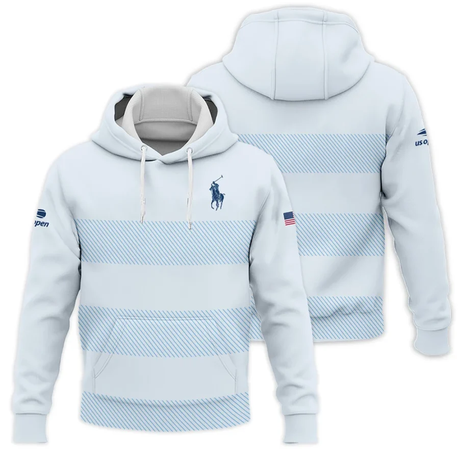 US Open Tennis Light Blue Background Line Ralph Lauren Hoodie Shirt Style Classic