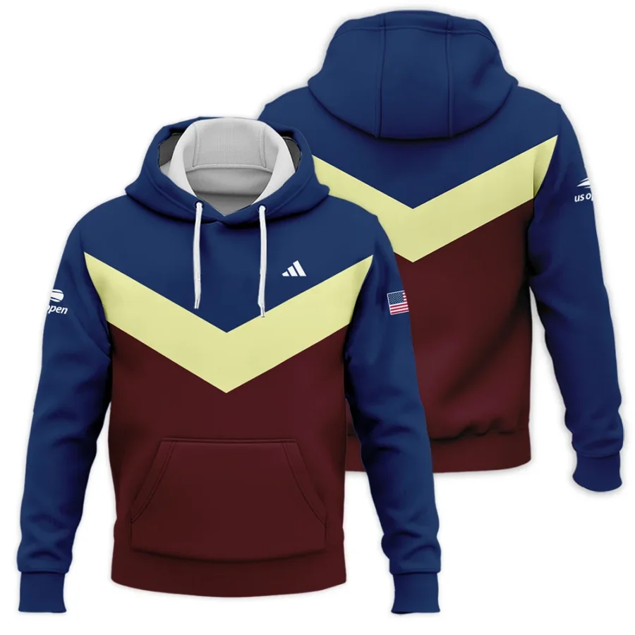 Adidas US Open Tennis Blue Red Yellow Background Hoodie Shirt Style Classic