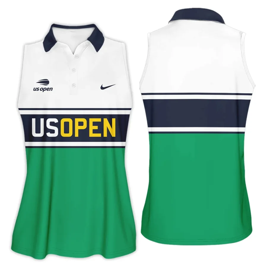 Women Tennis Sport Nike US Open Tennis Sleeveless Polo Shirt All Over Prints QTUSTM26724A2NKSPL