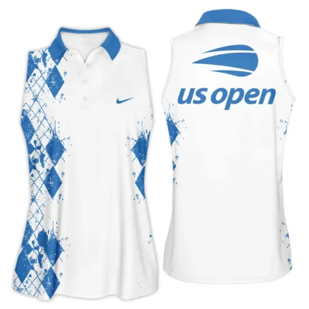 Blue Color Sport Tennis Nike US Open Tennis Sleeveless Polo Shirt All Over Prints QTUSTM26724A3NKSPL