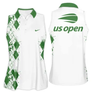 Blue Color Sport Tennis Nike US Open Tennis Sleeveless Polo Shirt All Over Prints QTUSTM26724A3NKSPL