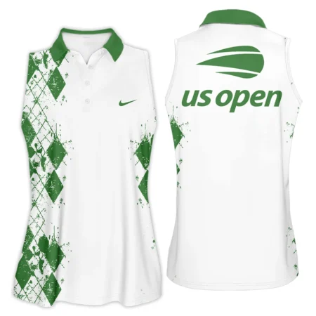 Green Color Sport Tennis Nike US Open Tennis Sleeveless Polo Shirt All Over Prints QTUSTM26724A3NKSPL