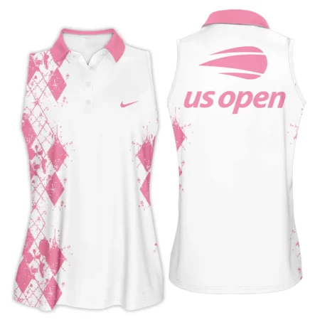 Light Pink Color Sport Tennis Nike US Open Tennis Sleeveless Polo Shirt All Over Prints QTUSTM26724A3NKSPL