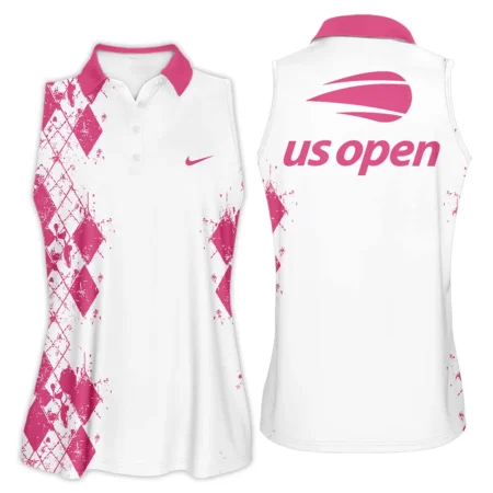 Pink Color Sport Tennis Nike US Open Tennis Sleeveless Polo Shirt All Over Prints QTUSTM26724A3NKSPL