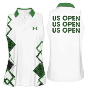 Light Pink Color Sport Tennis Under Armour US Open Tennis Sleeveless Polo Shirt All Over Prints QTUSTM26724A4UASPL