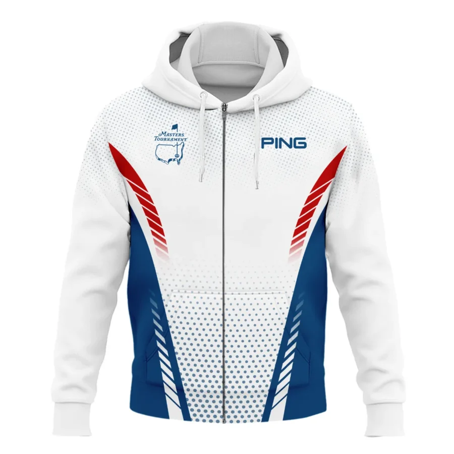 Collab Release Red White Blue Ping Masters Tournament Zipper Hoodie Shirt All Over Prints BLMT220724A1PIZHD