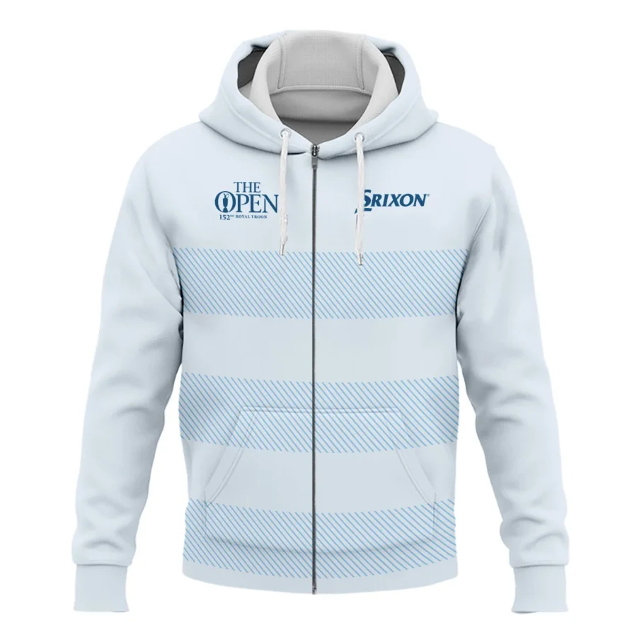 Special Release Srixon 152nd Open Championship Light Blue Background Line Pattern Zipper Hoodie Shirt All Over Prints HOTOP100724A01SRIZHD