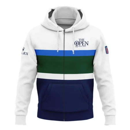 White Blue Green Background Rolex 152nd Open Championship Zipper Hoodie Shirt All Over Prints HOTOP270624A01ROXZHD