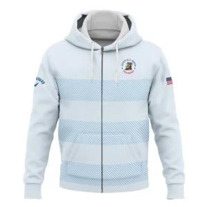 Quarter Zip Jacket Shirt Callaway 125th US Open Championship Light Blue Background Line Blue HOUSG120724A02CLWSWZ