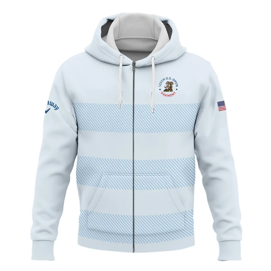 Zipper Hoodie Shirt Callaway 125th US Open Championship Light Blue Background Line Blue HOUSG120724A02CLWZHD