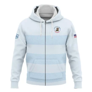 Quarter Zip Jacket Shirt Wilson Staff 125th US Open Championship Light Blue Background Line Blue HOUSG120724A02WSSWZ