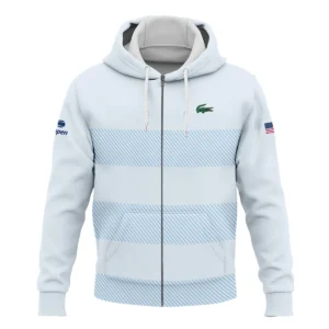 US Open Tennis Light Blue Background Line Lacoste Hoodie Shirt Style Classic