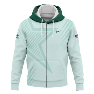 US Open Tennis Nike Green Pastel Background Star Line Pattern Quarter-Zip Jacket Style Classic