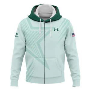 US Open Tennis Under Armour Green Pastel Background Star Line Pattern Hoodie Shirt Style Classic