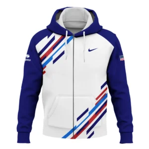 US Open Tennis Nike White Blue Red Line Color Background Quarter-Zip Jacket Style Classic