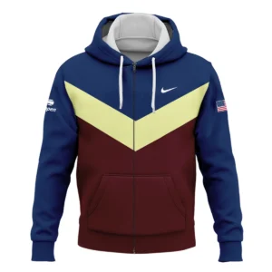 Nike US Open Tennis Blue Red Yellow Background Quarter-Zip Jacket Style Classic