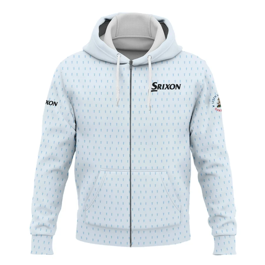 Special Release Light Blue Srixon Golf 125th U.S. Open Oakmont Zipper Hoodie Shirt All Over Prints QTUSM8724A2SRZHD