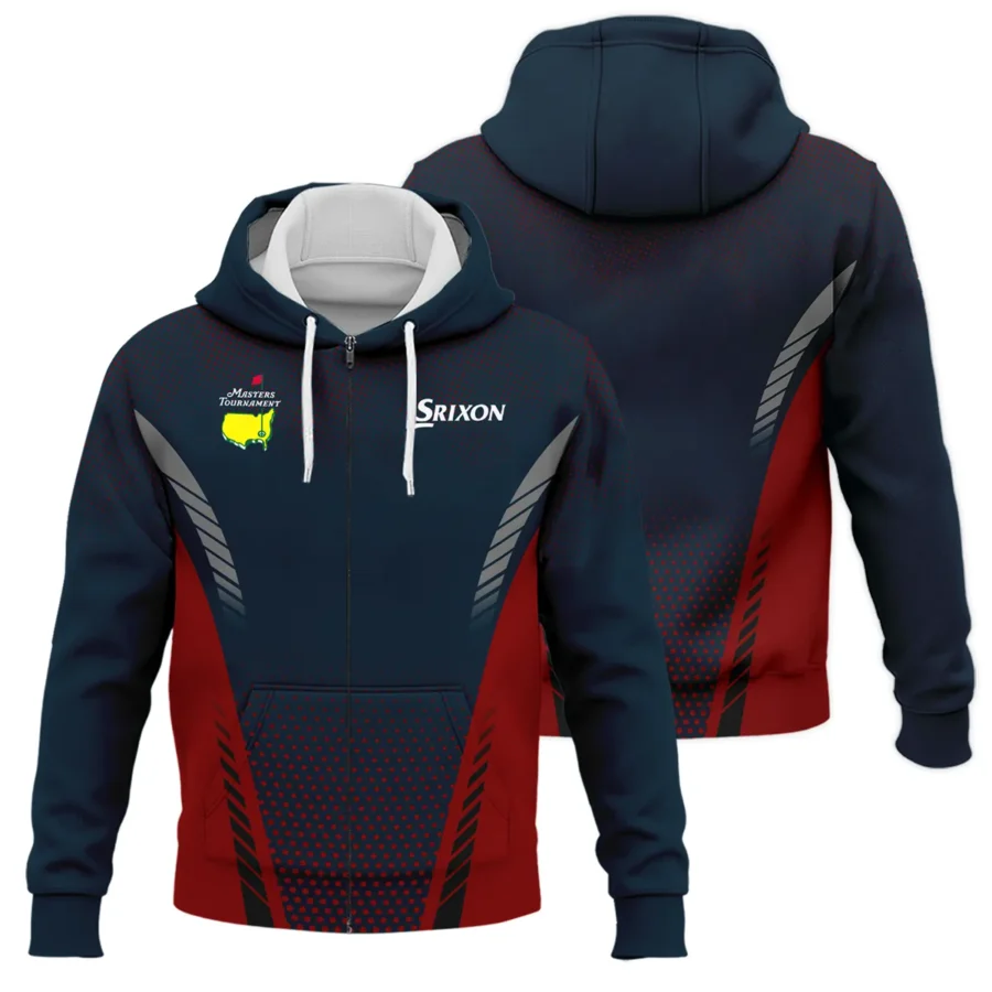 Collab Release Dark Blue Red Srixon Masters Tournament Zipper Hoodie Shirt All Over Prints BLMT220724A2SRIZHD