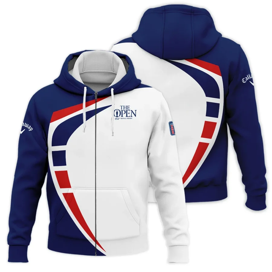 152nd Open Championship Callaway White Blue Red Pattern Background Zipper Hoodie Shirt All Over Prints HOTOP270624A03CLWZHD