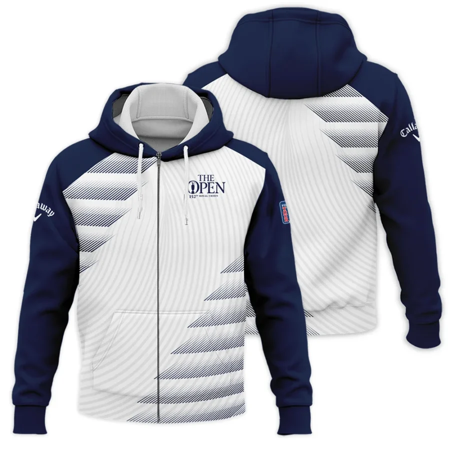 Callaway 152nd Open Championship Blue White Line Pattern Zipper Hoodie Shirt All Over Prints HOTOP280624A02CLWZHD