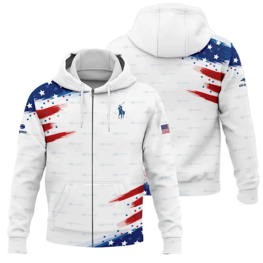 Flag American Ralph Lauren US Open Tennis Zipper Hoodie Shirt All Over Prints QTUST260724A2RLZHD