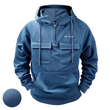 Special Release Nature Photography x Bell & Howell Brand Tactical Quarter Zip Hoodie BLNP170724A1BH - Blue