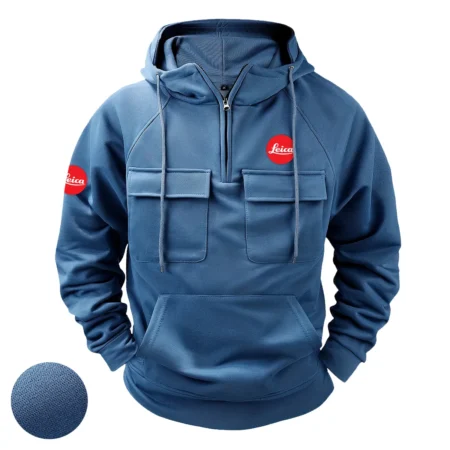 Special Release Nature Photography x Leica Brand Tactical Quarter Zip Hoodie BLNP170724A1LC - Blue