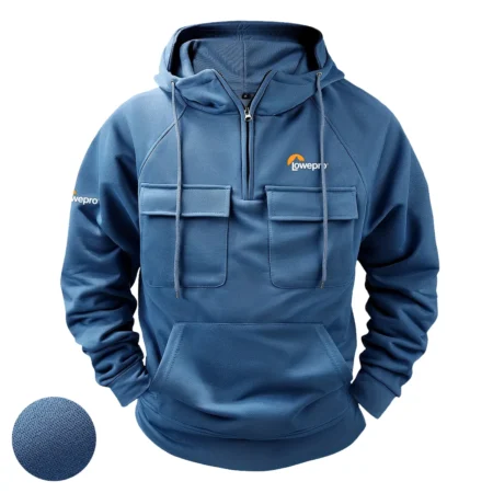 Special Release Nature Photography x Lowepro Brand Tactical Quarter Zip Hoodie BLNP170724A1LP - Blue