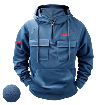 Special Release Nature Photography x Pentax Brand Tactical Quarter Zip Hoodie BLNP170724A1PT - Blue